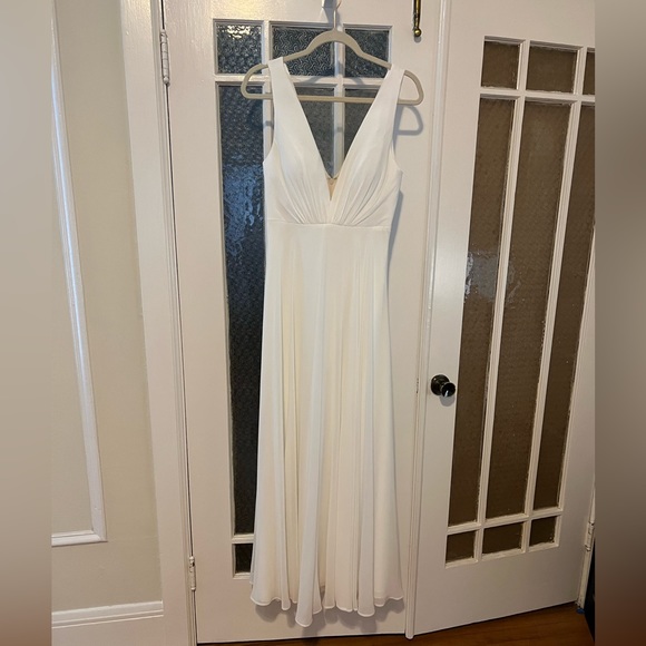 Jenny Yoo Plunge Neck Dress - Picture 3 of 8